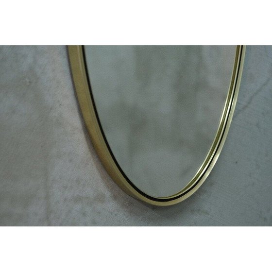 Image 1 of Vintage aluminium hartvormige spiegel, Italië 1960