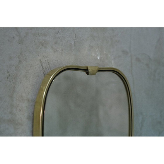 Image 1 of Vintage aluminium hartvormige spiegel, Italië 1960