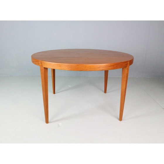 Image 1 of Vintage ronde salontafel in teak door Severin Hansen voor Haslev Mobelfabrik