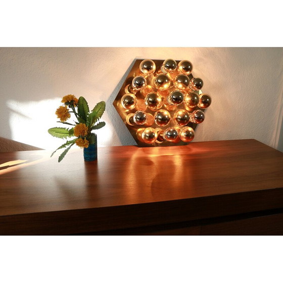 Image 1 of Hollywood Regency vintage gouden wandlamp van Cosack, 1970