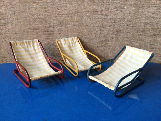 Image 1 of 3x Bauhaus Miniatuur Loungechairs