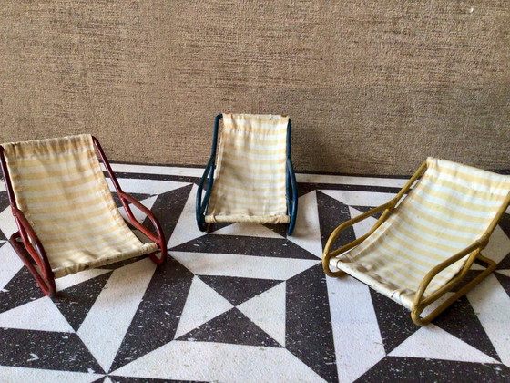 Image 1 of 3x Bauhaus Miniatuur Loungechairs