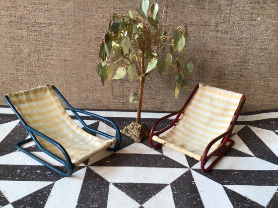 Image 1 of 3x Bauhaus Miniatuur Loungechairs