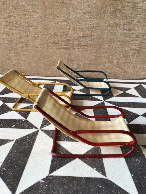 Image 1 of 3x Bauhaus Miniatuur Loungechairs