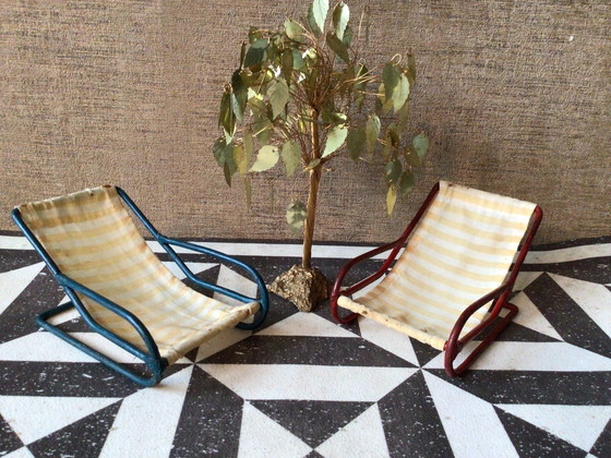 Image 1 of 3x Bauhaus Miniatuur Loungechairs