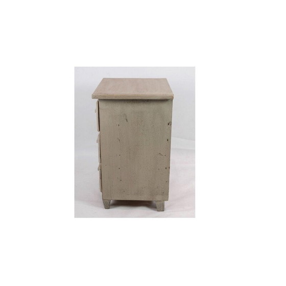 Image 1 of Vintage Gustaviaanse grijsgeschilderde commode met 3 laden, 1850