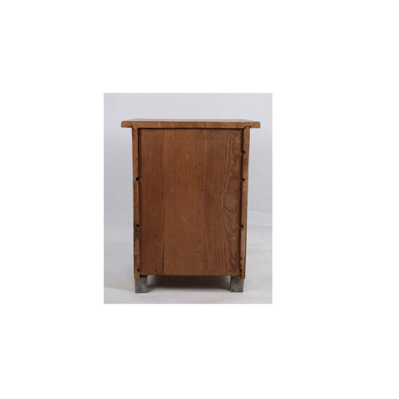 Image 1 of Vintage Gustaviaanse grijsgeschilderde commode met 3 laden, 1850