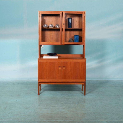 Vintage vitrinekast Scandinavisch design, teak buffet 1960s