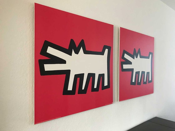 Image 1 of 2x Keith Haring wanddecoratie