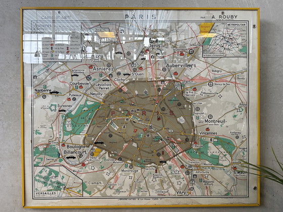 Image 1 of Vintage XL stratenplan Parijs