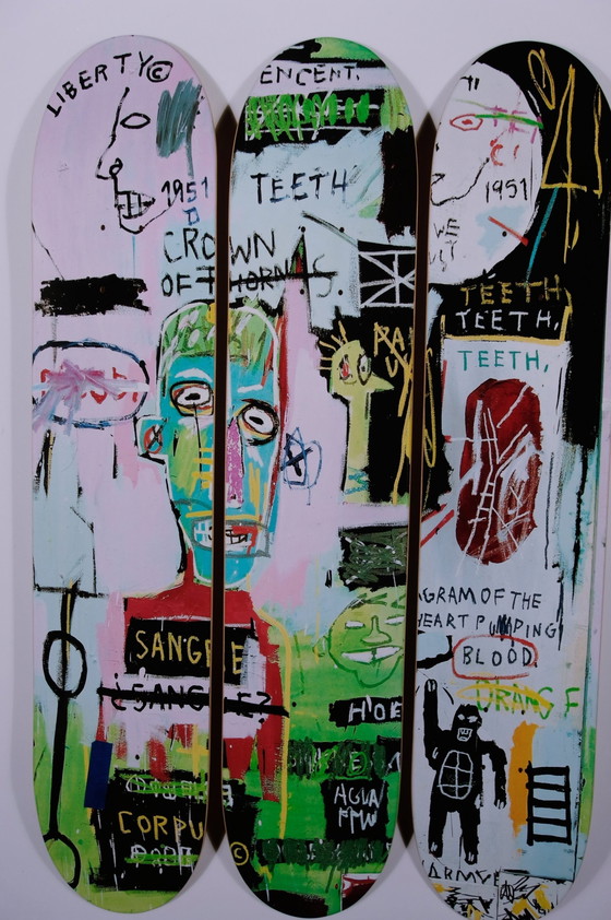 Image 1 of Jean-Michel Basquiat "Skateboard" Poster