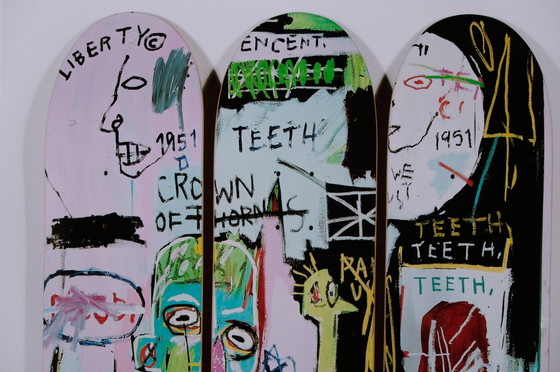 Image 1 of Jean-Michel Basquiat "Skateboard" Poster