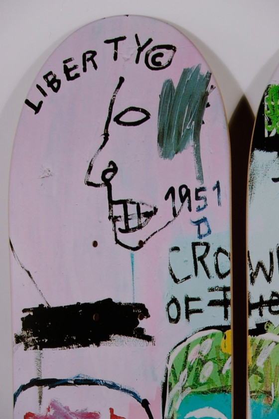 Image 1 of Jean-Michel Basquiat "Skateboard" Poster