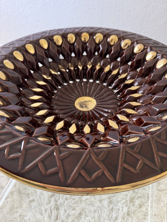 Image 1 of Grote opengewerkte keramische schaal Vallauris jaren 60