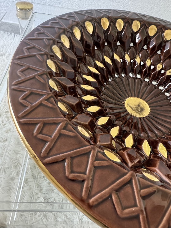 Image 1 of Grote opengewerkte keramische schaal Vallauris jaren 60