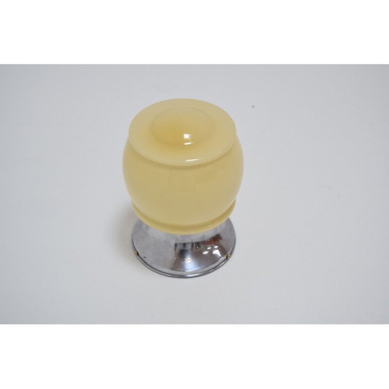 Image 1 of Vintage Art Deco plafondlamp van verchroomd glas, Tsjecho-Slowakije 1930