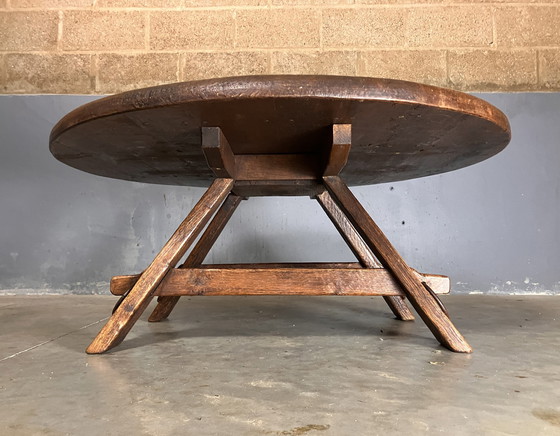 Image 1 of Rustiek Brutalist Eiken Salontafel 