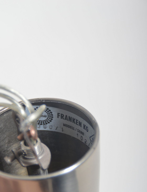 Image 1 of Luster Met 'Ijs Glas' Van Kalmar Franken, Jaren '60