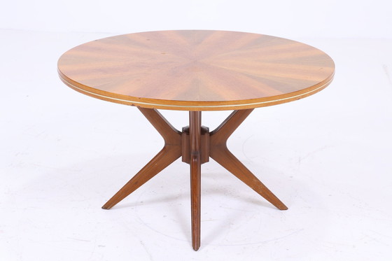 Image 1 of Ronde vintage salontafel 60s | Mid Century tafel sofa tafel woonkamer tafel retro 70s rond