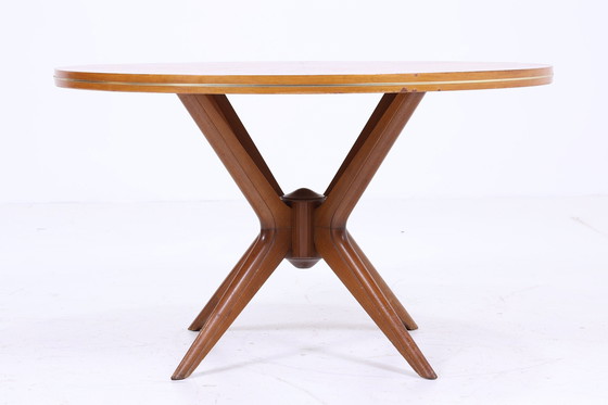 Image 1 of Ronde vintage salontafel 60s | Mid Century tafel sofa tafel woonkamer tafel retro 70s rond