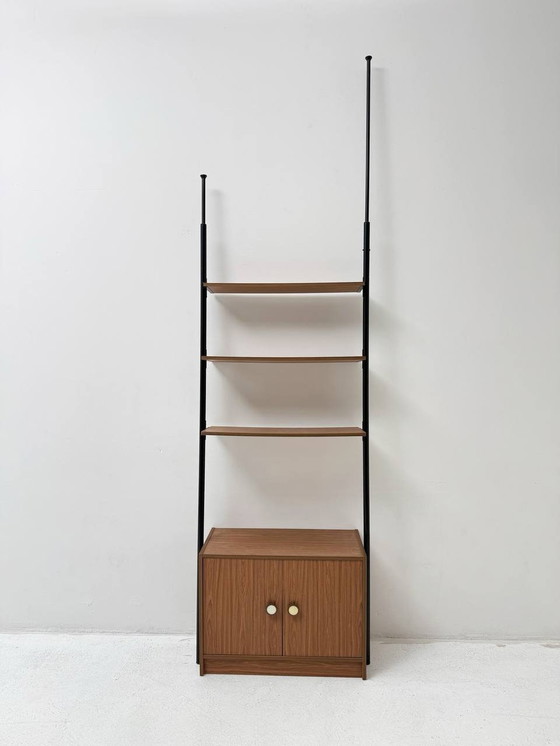 Image 1 of Mid Century walnoten wandplank, 1960