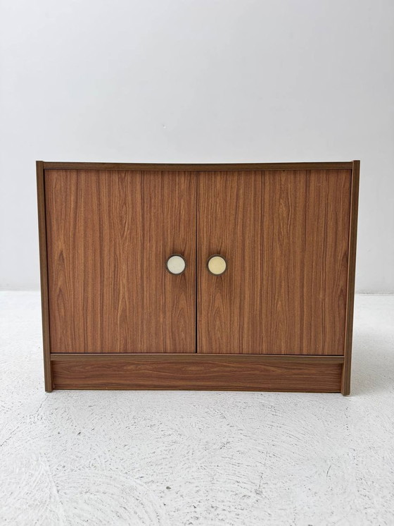 Image 1 of Mid Century walnoten wandplank, 1960