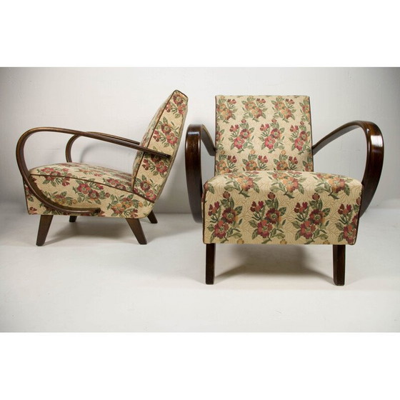 Image 1 of Paar vintage fauteuils van Jindrich Halabala, 1940