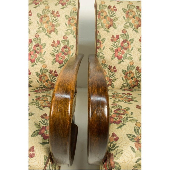 Image 1 of Paar vintage fauteuils van Jindrich Halabala, 1940