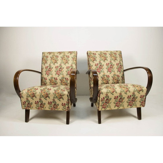 Image 1 of Paar vintage fauteuils van Jindrich Halabala, 1940
