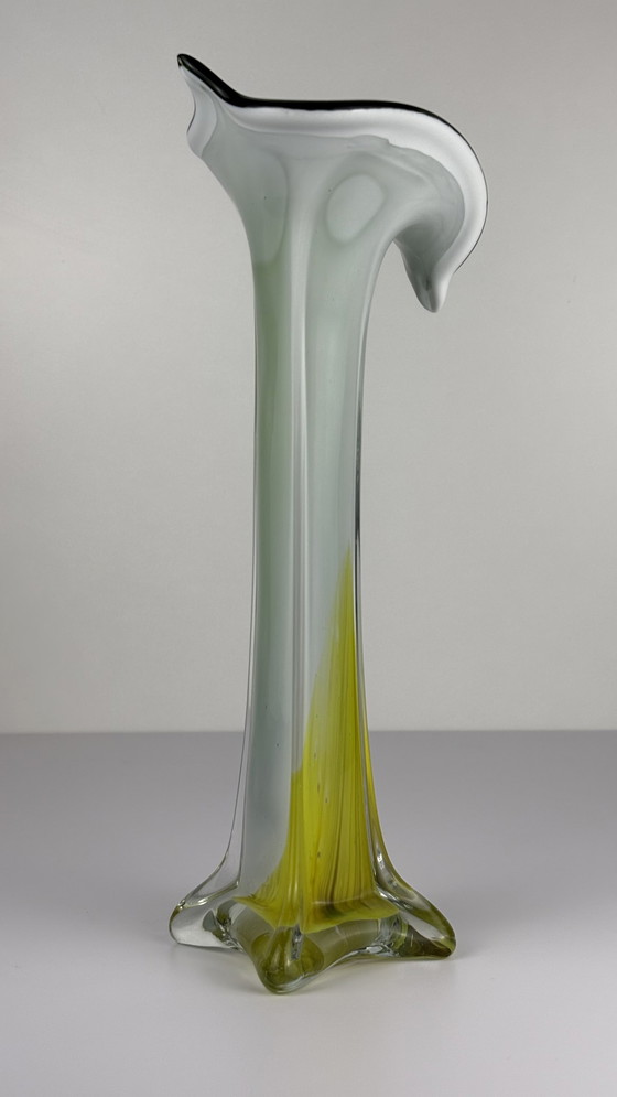 Image 1 of 3 X Vintage Murano Jack In The Pulpit Calla Lily Vazen 