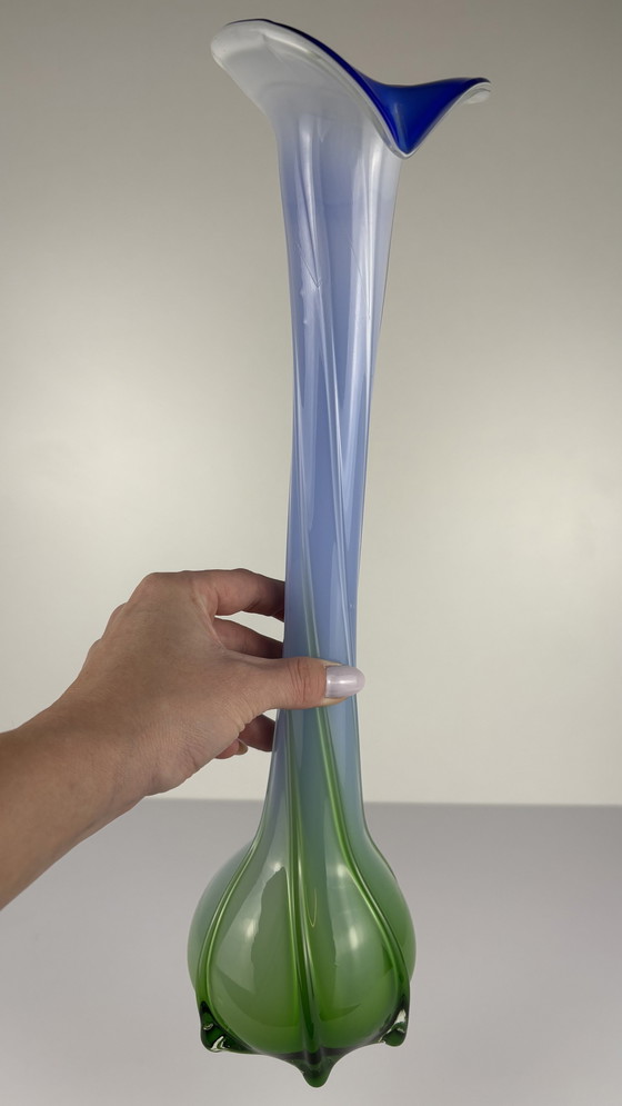 Image 1 of 3 X Vintage Murano Jack In The Pulpit Calla Lily Vazen 