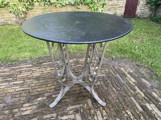 Ronde Tuintafel Bistrotafel Metaal Art Deco 1920  Frans