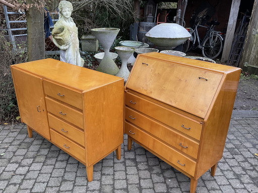 2 Vintage Kastjes In Vol Hout