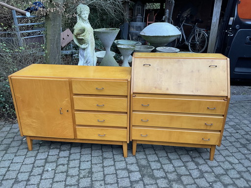 2 Vintage Kastjes In Vol Hout