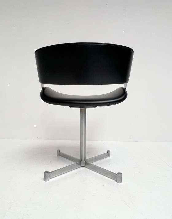 Image 1 of Zwartlederen Artifort Fauteuil, 1970'S