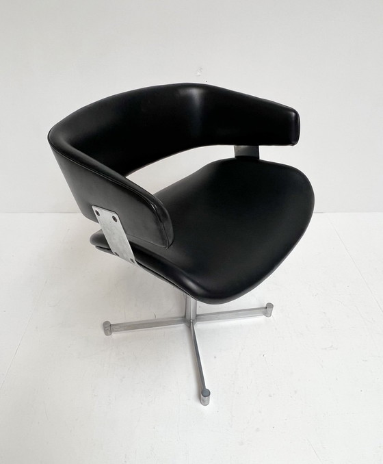 Image 1 of Zwartlederen Artifort Fauteuil, 1970'S