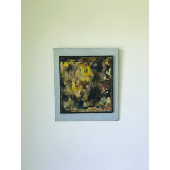 Image 1 of Vintage abstract schilderij van Robert Fontené, 1960