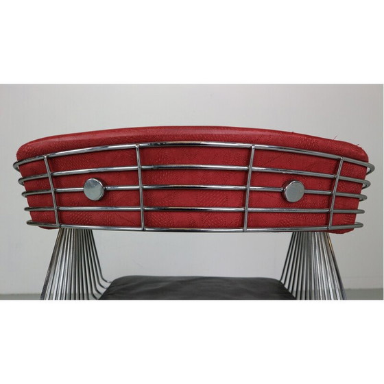 Image 1 of Paar vintage "Delta" draadfauteuils van Rudi Verelst voor Novalux, België 1971