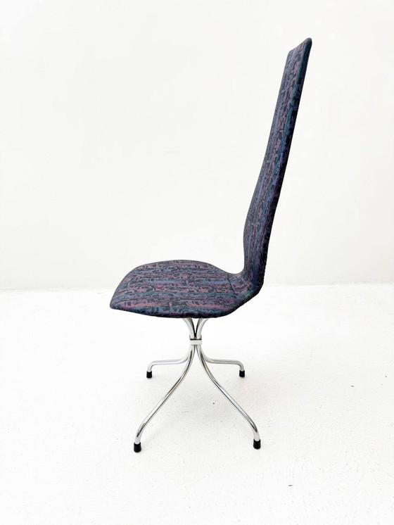 Image 1 of Moderne Mid Century eetkamerstoelen in paars, blauw & roze van Theo Häberli, Zwitserland, jaren 1960, 5e set