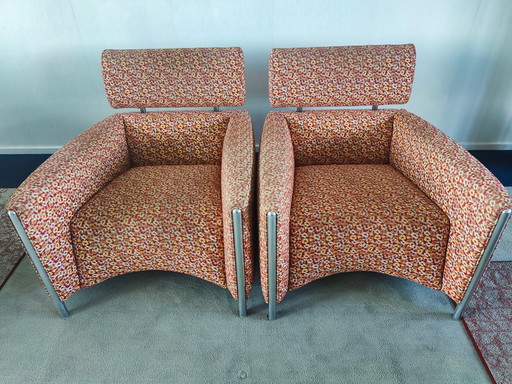 2x Leolux Oblomov Design Fauteuils