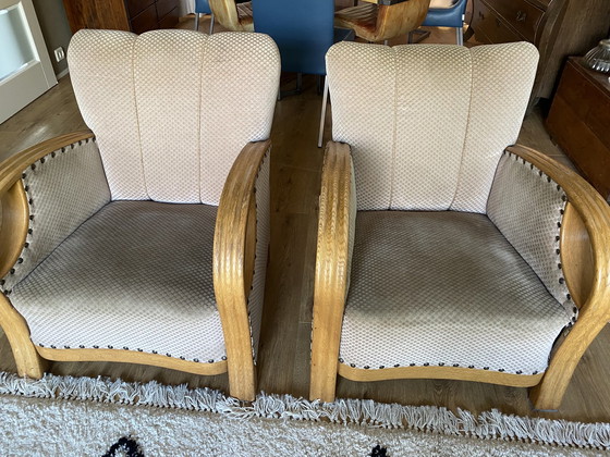 Image 1 of 2x Art Deco fauteuils