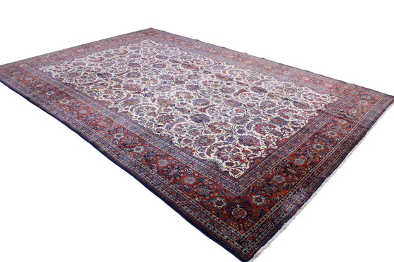 Image 1 of Originele Oude Antieke Keshan Mohtasham Zeer Fijn Semi Antiek 385 X 260 cm