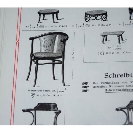 Image 1 of Vintage bureaustoel van Thonet, model nr. 6000, jaren 1900