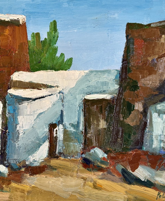 Image 1 of Pol Magis ( 1931 ) Schitterend impressionistisch schilderij " Balafi - Ibiza " Over 1960