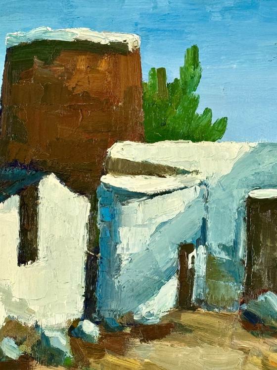 Image 1 of Pol Magis ( 1931 ) Schitterend impressionistisch schilderij " Balafi - Ibiza " Over 1960