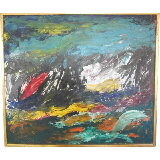 Image 1 of Vintage olieverfschilderij door Bengt Lindstrom