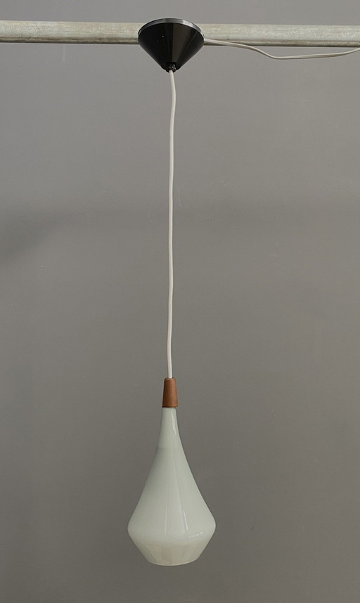 Holmegaard grijs glazen hanglamp 1960S