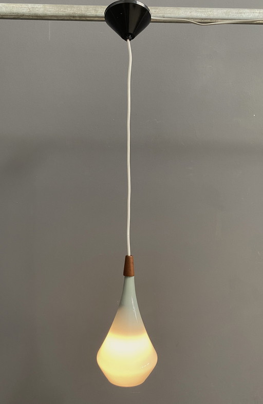 Holmegaard grijs glazen hanglamp 1960S