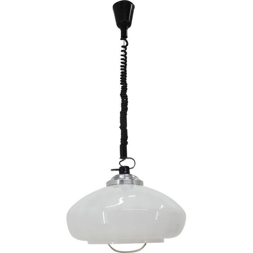 Vintage verstelbare glazen kroonluchter, Tsjecho-Slowakije 1970