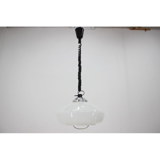 Image 1 of Vintage verstelbare glazen kroonluchter, Tsjecho-Slowakije 1970